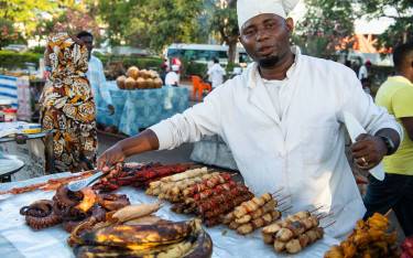 Food stall at Forodhani Gardens