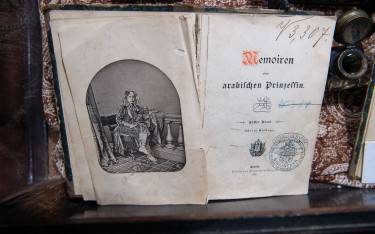 Book written by Princes Salme Museum on display in the museum