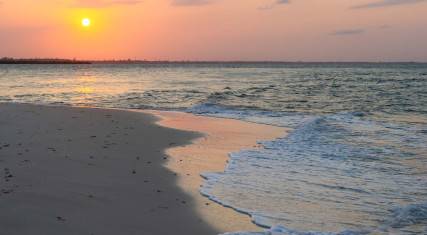 Sunset over the sea