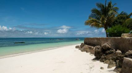 White sandy beach
