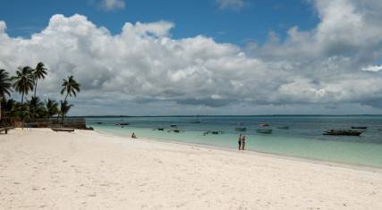 White sandy beach