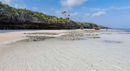 Beach at low tide