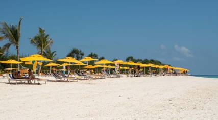 Beach chairs on Muyuni Beach