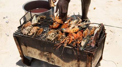 Seafood barbeque on Nakupenda Beach
