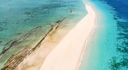 Sandbank in the sea