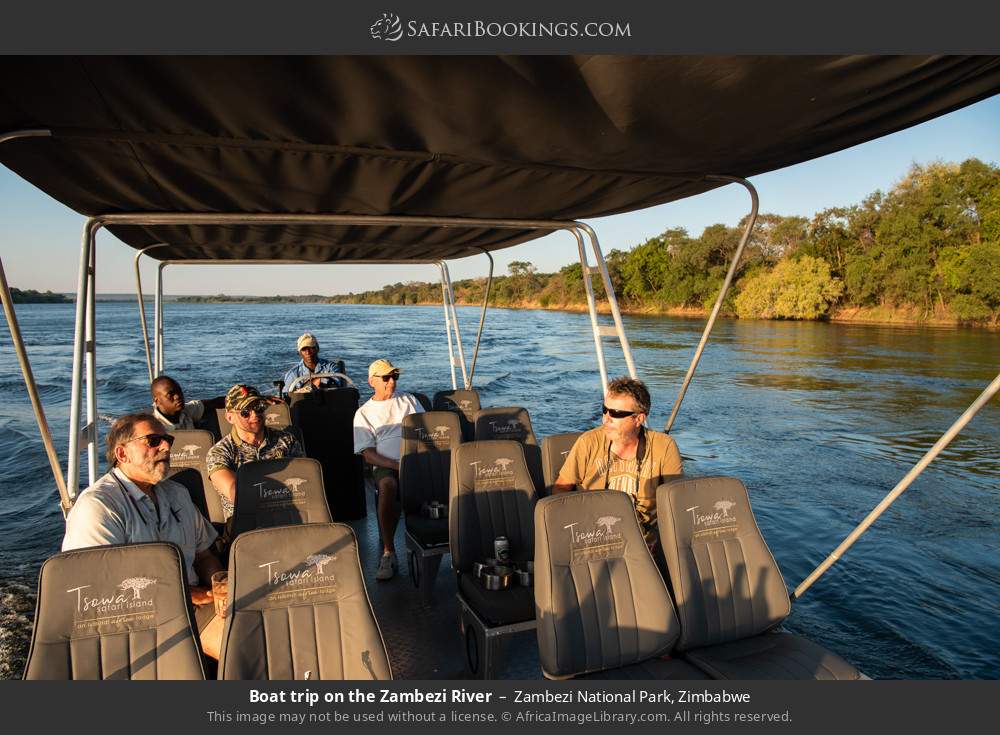 Boat trip on the Zambezi River in Zambezi National Park, Zimbabwe