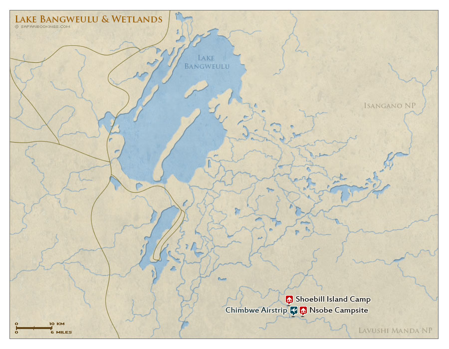 Detailed Map of Bangweulu Wetlands