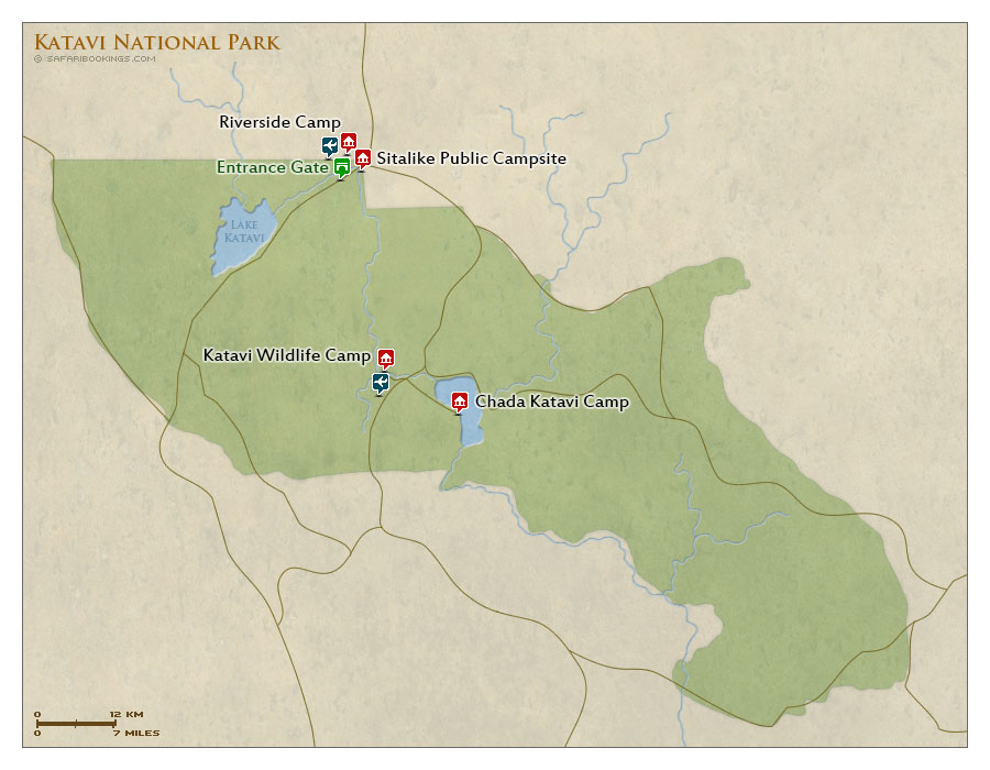 Detailed Map of Katavi National Park