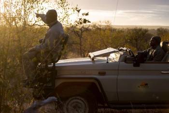 Our guide and tracker during a game drive